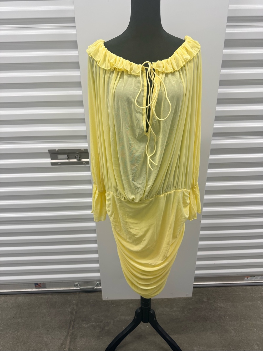 Yellow Off-Shoulder Women’s Dress